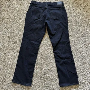 Levis‎ 505 Denim Jeans Womens 30x30 Black Dark Wash 5 Pocket Straight Leg Cotton thumbnail 4