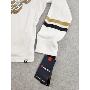 National Football League Women's Small New Orleans Saints Striped Retro‎ Football Long Sleeve T-Shirt thumbnail 2