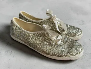KATE SPADE x Keds Gold Glitter Sneakers Size 7 thumbnail 1