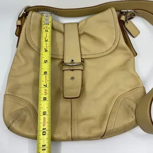 Coach Medium Tan Leather Crossbody Bag thumbnail 2