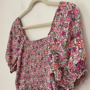 Old Navy Short Sleeve Fit & Flare Dress Sweetheart Neck Pink Ditzy Floral ~ Sz M thumbnail 8