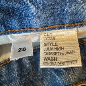 Reformation Julia High Cigarette Jeans Women 28 Sonoma Destroyed Blue thumbnail 5