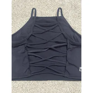 Buff Bunny Collection Ivy Crop Top Black Strappy Back Athletic Tank Size M thumbnail 9