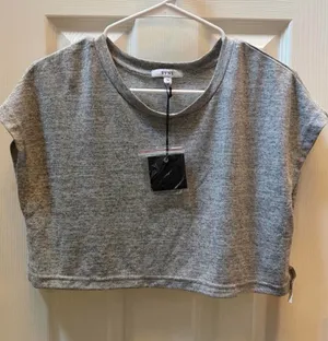 NWT Gray Cropped Cap thumbnail 1