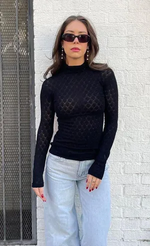 Babaton NWT wilbury sweater turtleneck womens size xxs / fits size xxs-s thumbnail 1