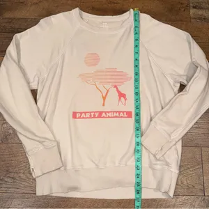 Aerie Party Animal Tan Sunset Safari Giraffe Crewneck Sweatshirt thumbnail 4