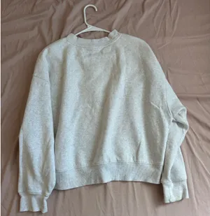 Wild Fable Cropped Sweater Grey V-Neck thumbnail 2