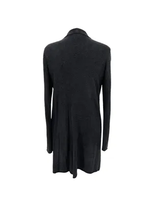 Barefoot Dreams Cozychic Lite Knit Open Front Cardigan Charcoal Black Size Small thumbnail 5