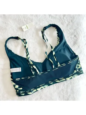 NWT Aerie Offline Goals Sports Bra Deep Forest Green Animal Print - M thumbnail 7