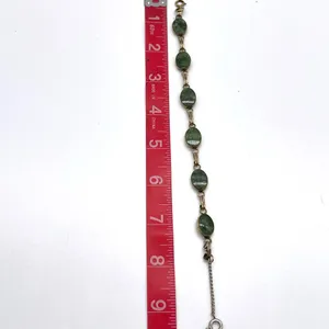 Vintage 12K GF Jade Bracelet Green thumbnail 2