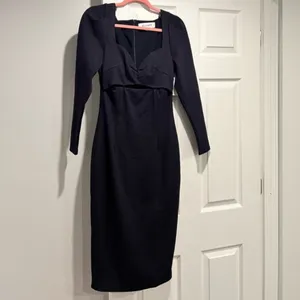 Elliatt Scarlette Navy Blue Cutout Midi‎ Dress Size M thumbnail 5