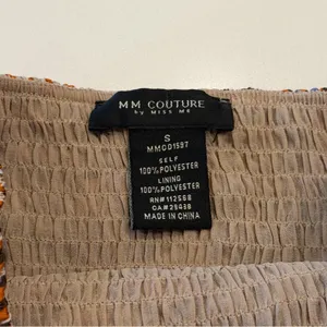 Miss Me Boho Patterned Strapless Maxi Dress‎ Size Small thumbnail 3
