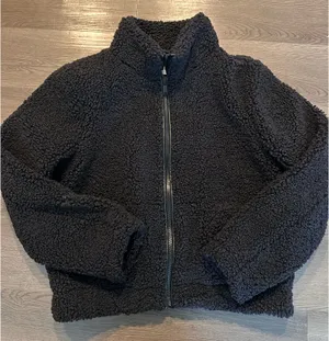 Noisy May black Sherpa jacket  thumbnail 1