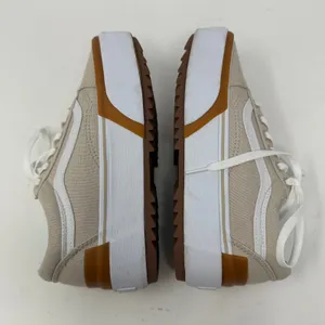 Vans Old Skool Stacked Canvas Platform Sneaker Oatmeal Beige Women Size 7 thumbnail 13