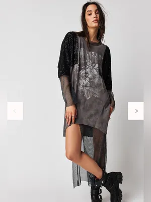 Free People We The Free City Sparkle Tee sz XS thumbnail 5