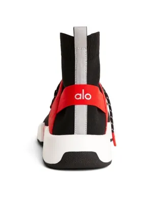 Alo Wanderer Sneaker Black Cherry Red High-Tops Running Vegan Athletic Shoes 7 thumbnail 3