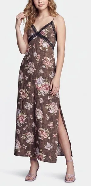 Brock Collection x H&M Woodsy Floral Slip Dress Lace Trim Cottagecore S thumbnail 1