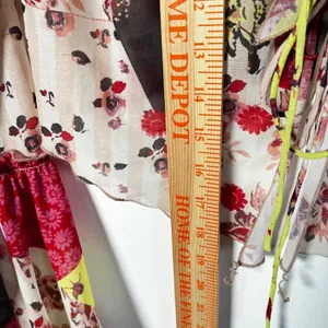 Urban Outfitters Bell Sleeve Top Sz Small Patchwork Boho Festival‎ thumbnail 7