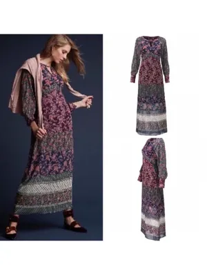 Cabi 3675 Festive Maxi Dress Size M thumbnail 2