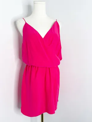 Amanda Uprichard 100% Silk Wrap Dress Pink Small NWT Revolve thumbnail 3