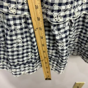 Altar'd State Gingham Cottagecore‎ Mini Dress Large Blue Tie Front Coquette thumbnail 5