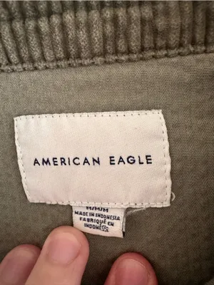 American Eagle Outfitters Olive Green Corduroy Button Jacket thumbnail 2
