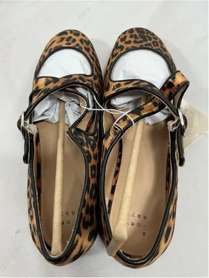 Womans New In Box A New Day Tamsin Leopard Print Mary Jane Flats 6 thumbnail 3