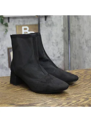 NWT A New Day Womens Celaena Boots Mesh Block Heel 94568458 Black 8M thumbnail 2