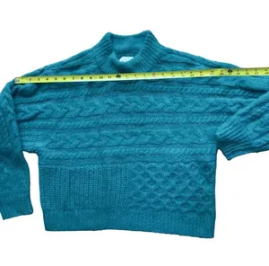 Abercrombie & Fitch Women's Green and Blue Jumper. Sz M thumbnail 2