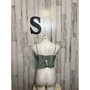 Floral green tank top Green thumbnail 3