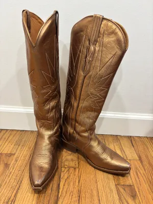 Tecovas the Loretta boots metallic 7.5 Gold thumbnail 1