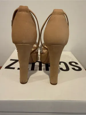 SCHUTZ Nude Crystal-Strap Open-Toe Heels thumbnail 5