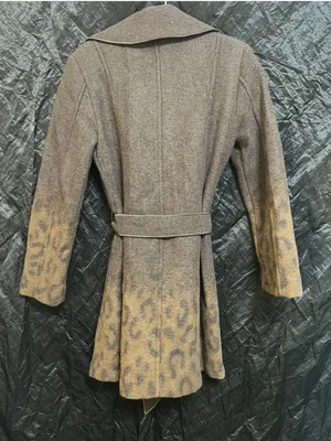 Women’s TRIBAL Wool Blend Coat: brown with Jaguar Print Size:4 thumbnail 10