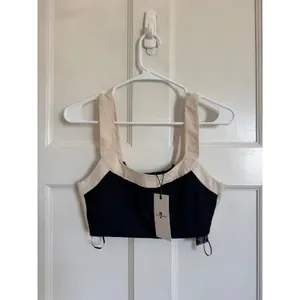 NWT 7 For All Mankind black‎ & cream linen blend top & skirt set size xs thumbnail 2