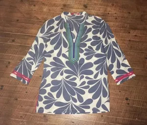 Boden water droplet India style boho ethereal tunic thumbnail 1