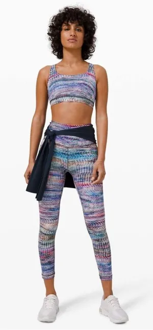 Lululemon Wunder Train High-Rise Tight 25" Digital Oasis White Multi Size 6 thumbnail 1