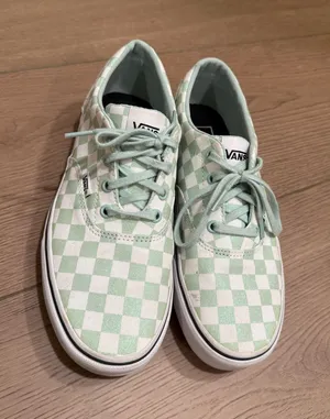 Vans Doheny Glitter Checkerboard shoes in Aqua thumbnail 1