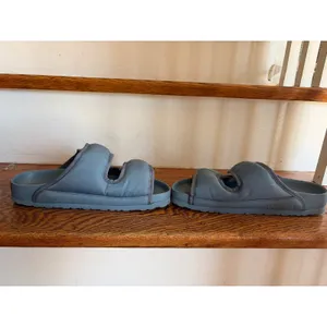 Birkenstock Arizona‎ Cosny 1774 Blue Grey Padded Quilted Slide Sandals Size 7 thumbnail 6