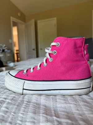 Hot Pink Platform Converse High-Top thumbnail 3
