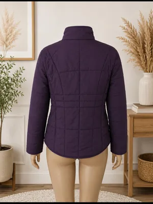 Athletic Works Women's Plum Quilted Puffer Jacket thumbnail 3