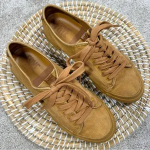 Frye Women’s Ludlow Low Top Yellow Canvas Lace Up Sneaker Shoes Size 8 thumbnail 4