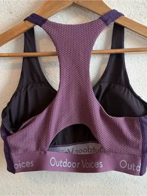 Outdoor Voices All time bra space dye purple size medium thumbnail 3