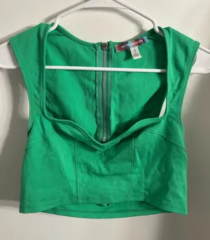Urban Outfitters Green Crop Top thumbnail 1
