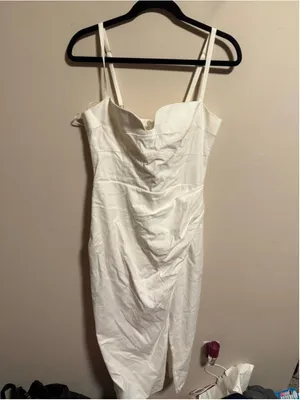 Reformation Alfred Bodice White Bridal Dress- Size 10 thumbnail 3