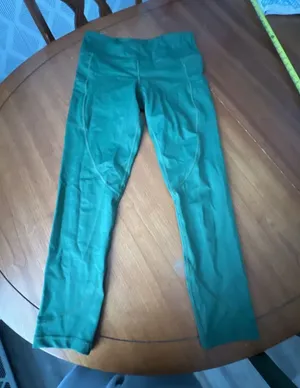 Zyia Active Women's Green High-Rise Athletic Leggings with Side Pockets thumbnail 1