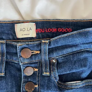 Alice + Olivia Dark Blue Denim High Rise Skinny Jeans thumbnail 2