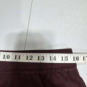 Lands' End Women's Pointelle Sleep Pajama Pants Wide Leg Size M (10-12) Burgundy thumbnail 8