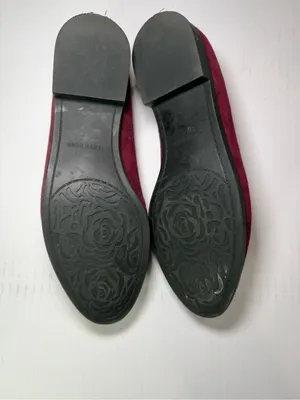 Taryn Rose Burgundy Suede Loafers with Rose-Metal Accent thumbnail 5