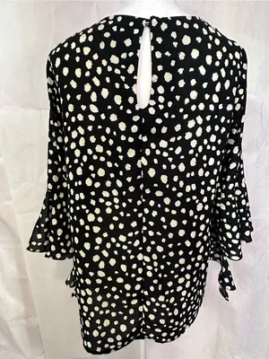 Wishlist Black and White Spot Print Blouse thumbnail 4