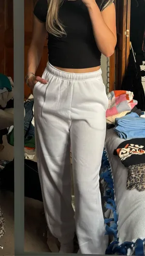 Garage White Jogger Sweatpants thumbnail 1